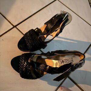 Michael Kors Elegant Black Woven Heels
